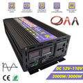 2000 Watts Pure Sine Wave Power Inverter DC 12V to AC 110V with LED Display O671