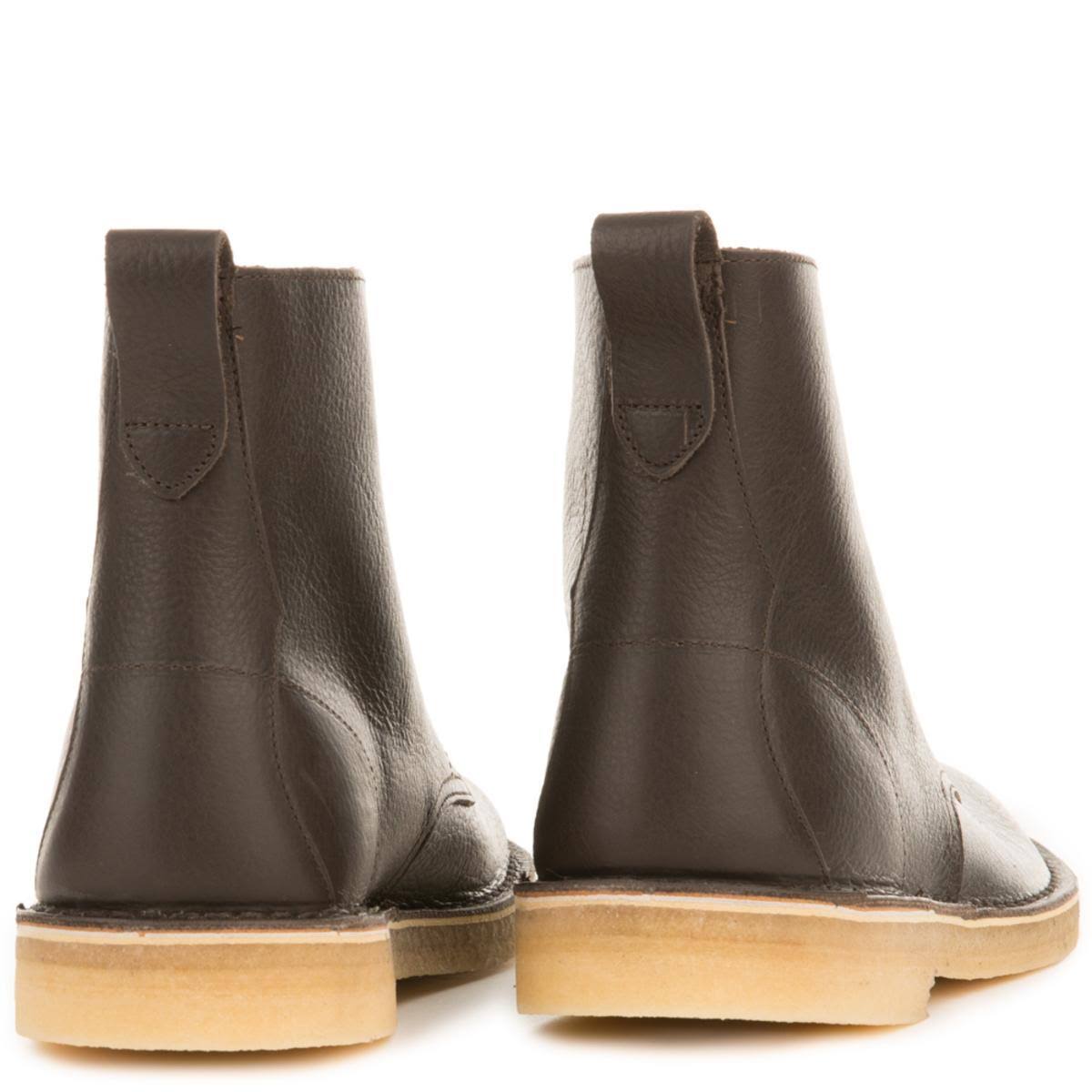 Charcoal Leather Desert Boots Q4739