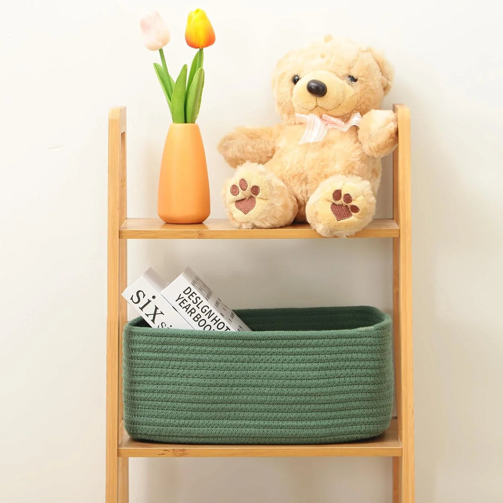 Small Storage Baskets 3 Packs Green 11.5x7.5x4.7” Y1150