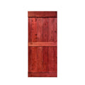 Solid Cherry Red Stained Pine Wood Interior Sliding Barn Door Slab P350