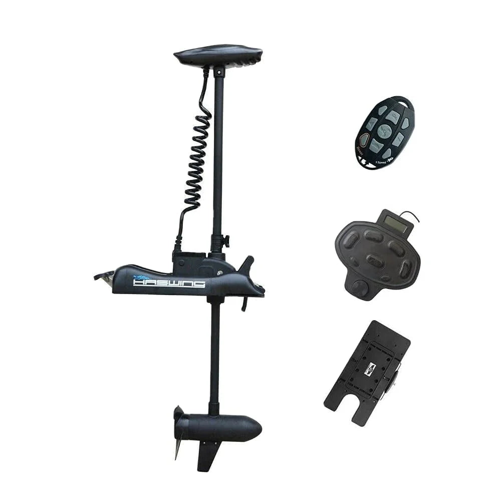 12V 55LB 48 Inch Shaft Electric Trolling Motor with Remote Control L496566