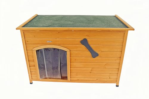 Natural Wooden Doghouse with Elevated Floor U38455