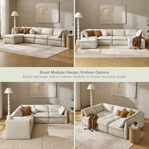 Oversized Modular Sectional Sofa with Storage and Ottoman Chaise Y1467