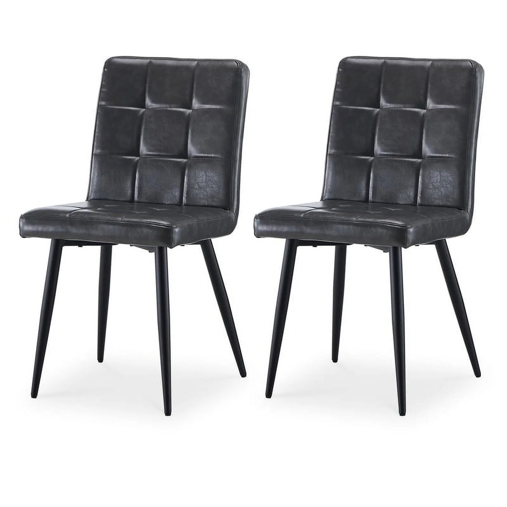 Faux Leather Upholstered Dining Chair Set of 2 Z3350