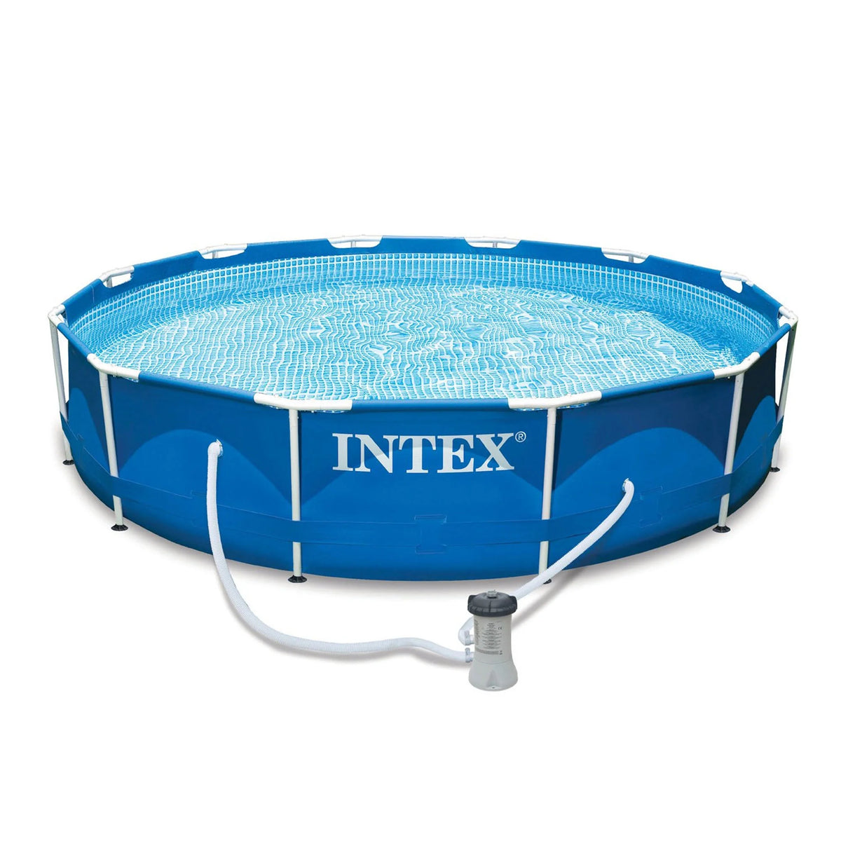 12 x 2.5 Foot Metal Frame Above Ground Pool with Filter K9962
