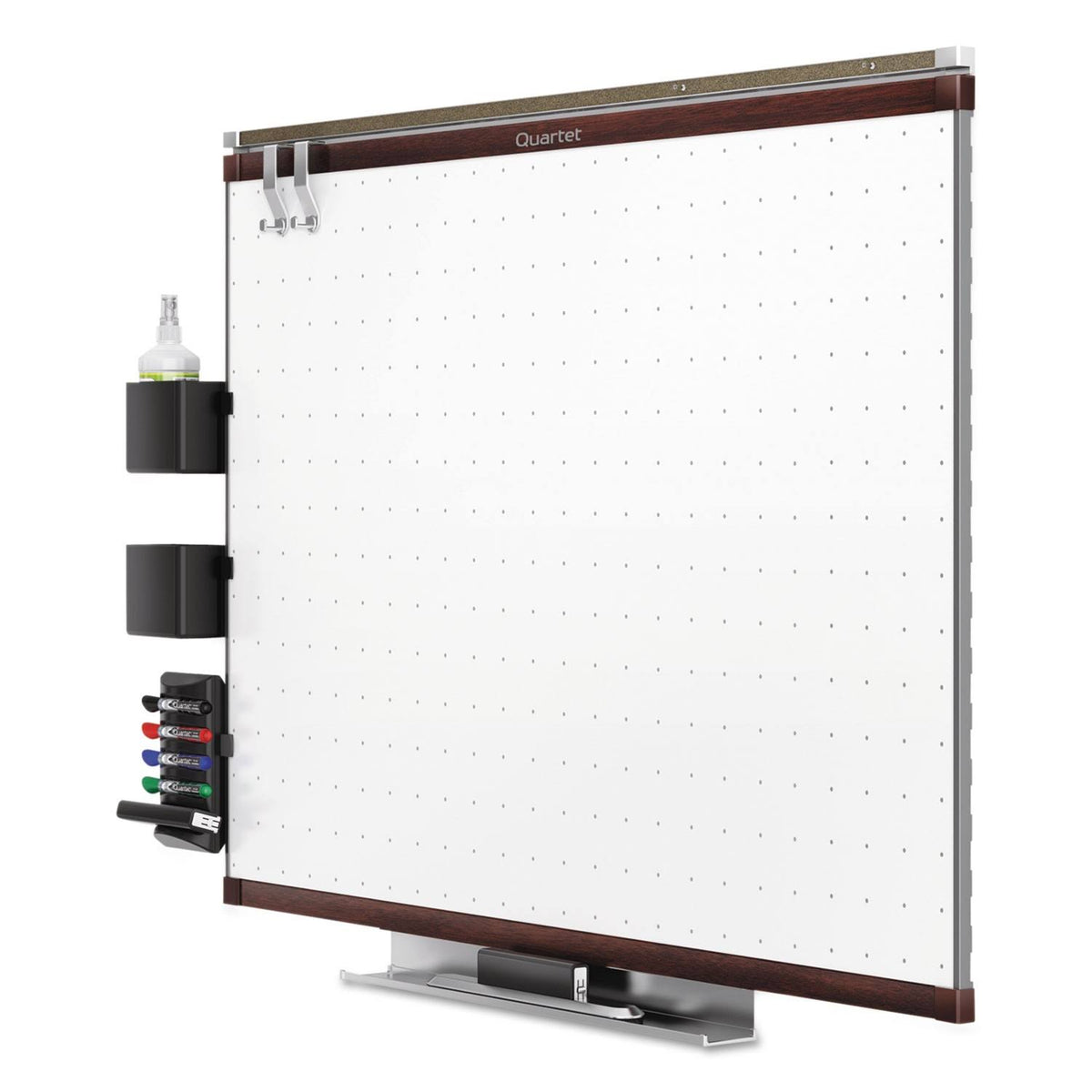 Whiteboard - wall mountable - 48 in x 35.98 in - white - mahogany frame T911482
