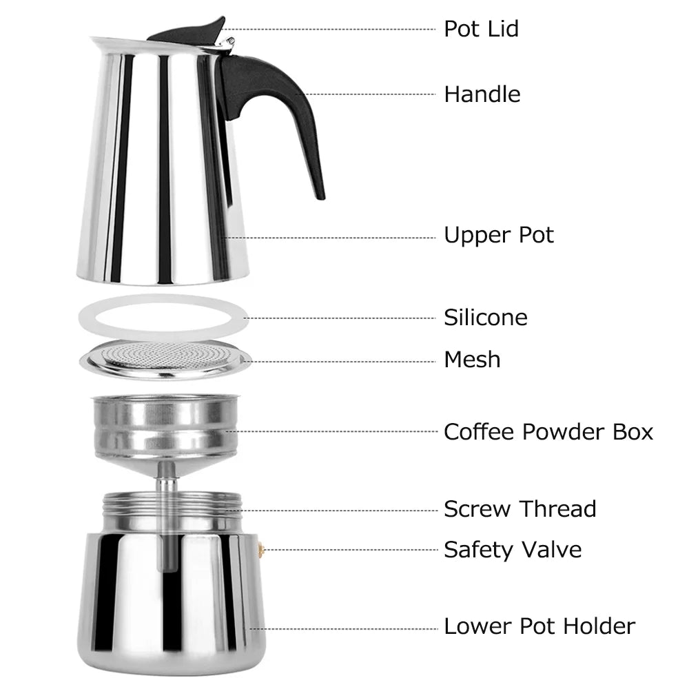 Stainless Steel Portable Electric Espresso Maker G603868