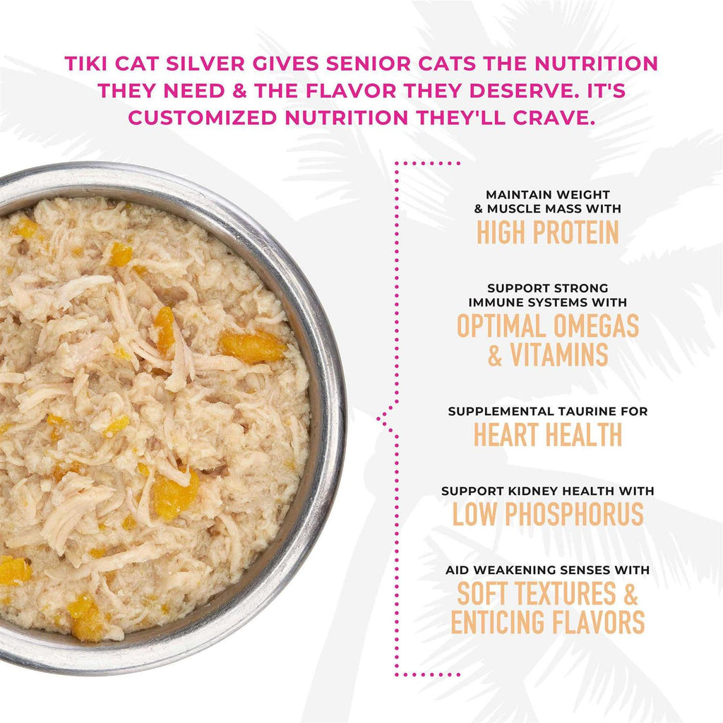 Tiki Cat Silver Chicken Seniors Wet Cat Food W68038