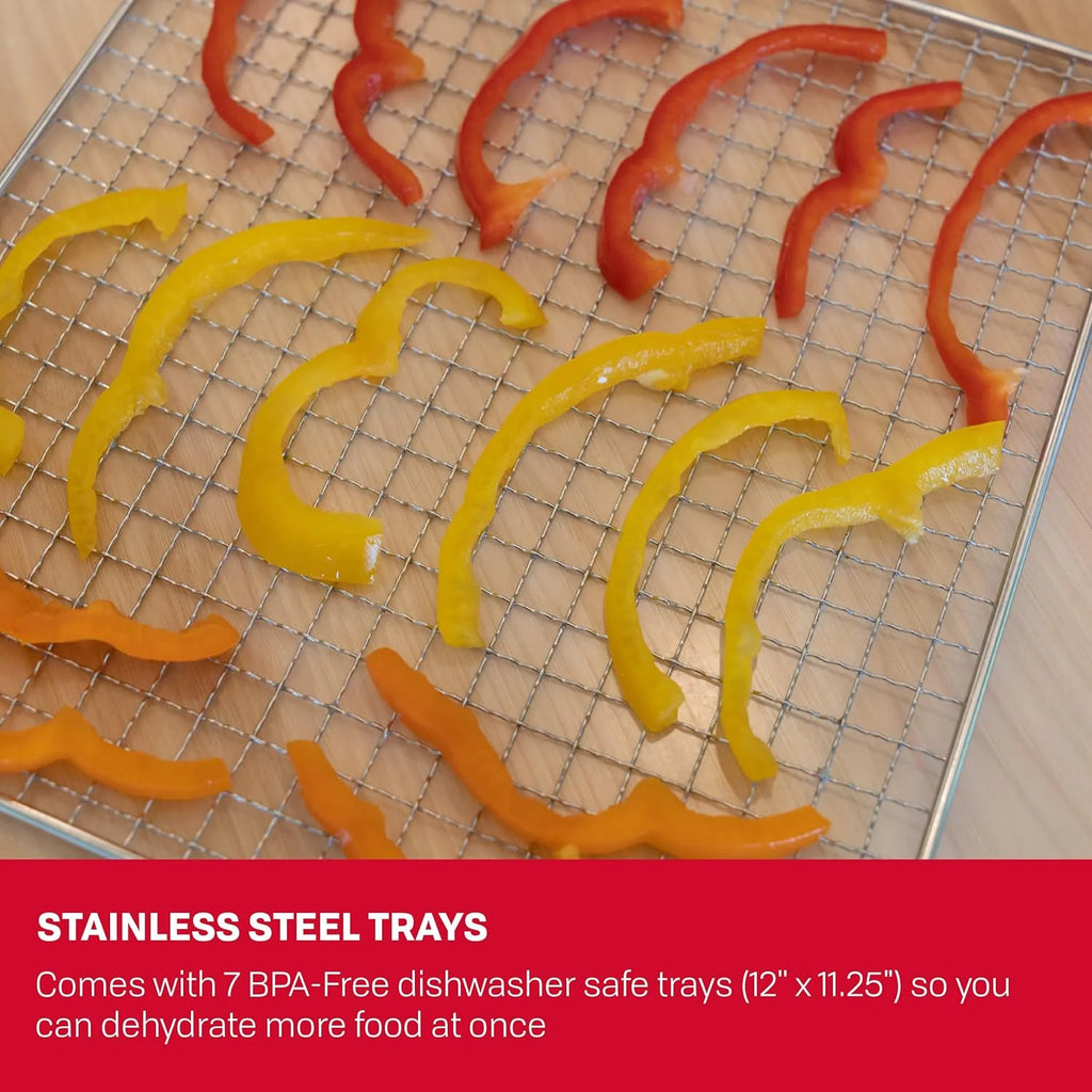 Digital Food Dehydrator 7 Stainless Steel Trays C2337