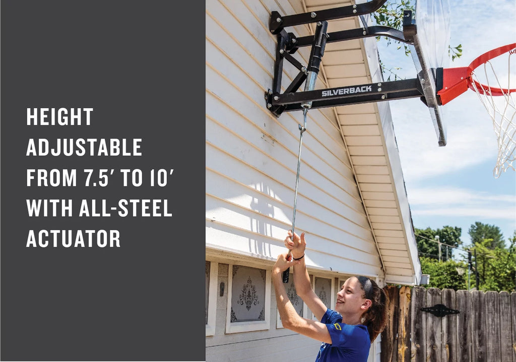 Wall Mounted Adjustable-Height Basketball Hoop U994