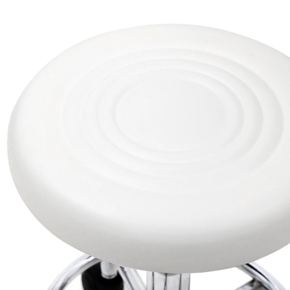 White Adjustable Drafting Chair with Foot Rest B10616