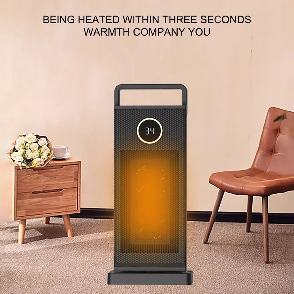 2000W PTC Ceramic Space Heater with 12H Timer and 60° Oscillation A1262
