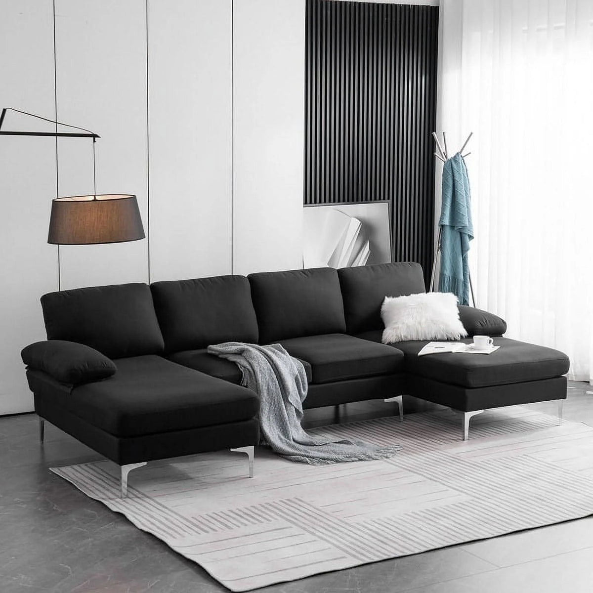 Black 4 Sectional Sofas W953172