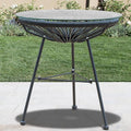 Black Glass Side Table V293
