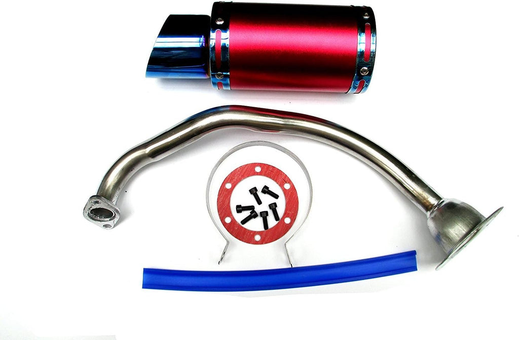 Exhaust System Muffler for 4 Stroke Scooters ATV Go Kart, Purple, Pack of 2 N70325