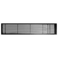 Black-Matte Solid Aluminum Fixed Bar Supply/Return Air Vent Grille J32989