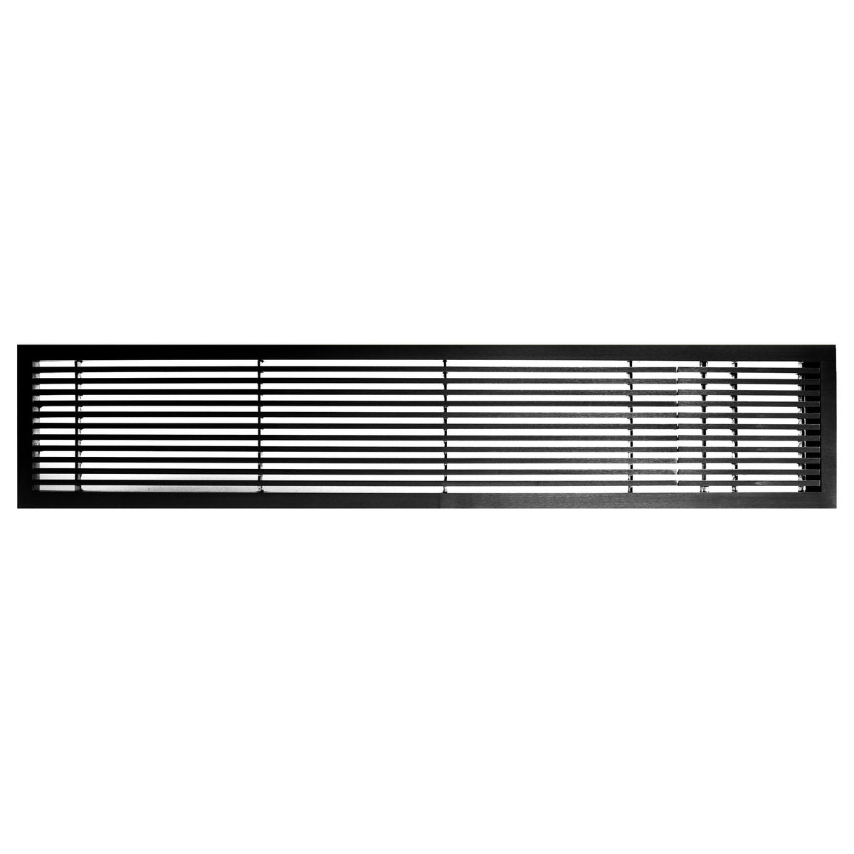 Black-Matte Solid Aluminum Fixed Bar Supply/Return Air Vent Grille J32989