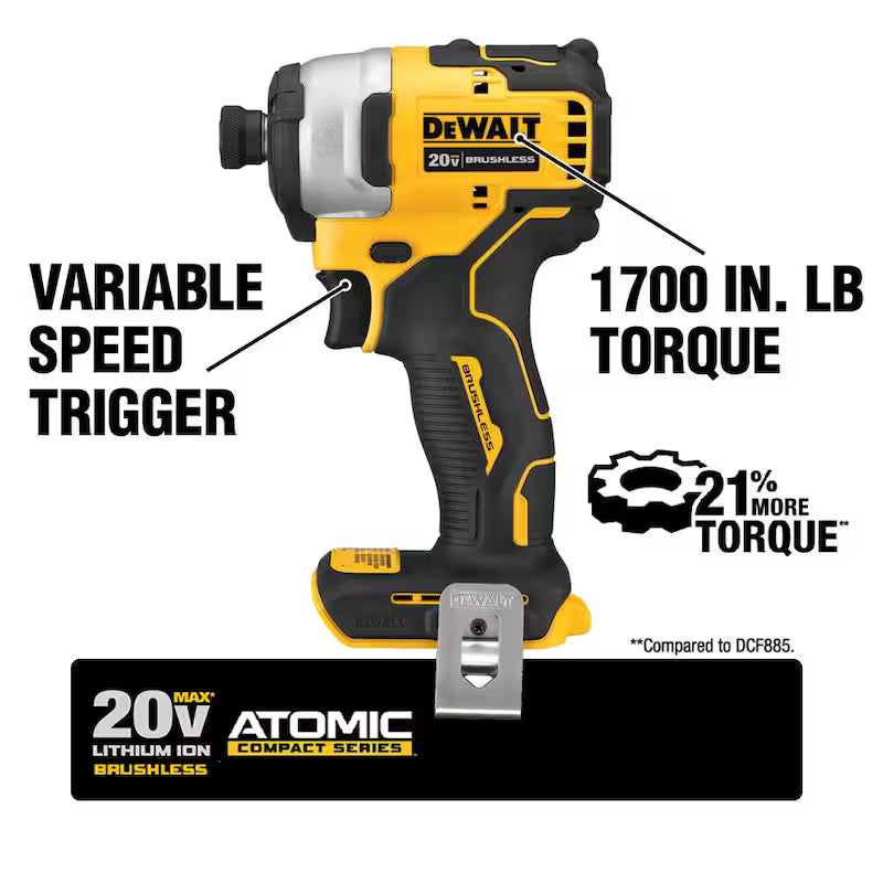 Cordless Brushless Compact Drill Impact 2 Tool Combo Kit B999805