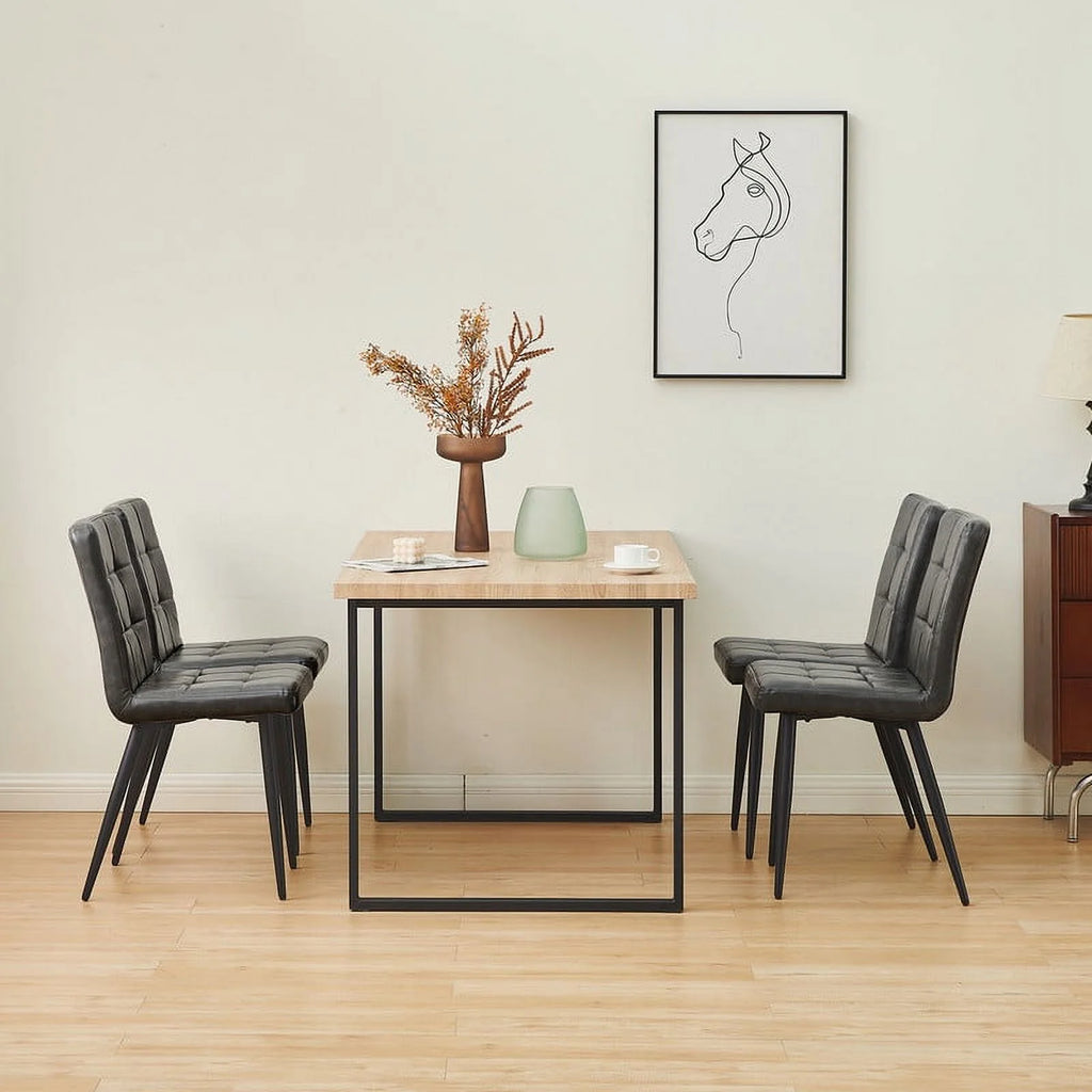 Faux Leather Upholstered Dining Chair Set of 2 Z3350