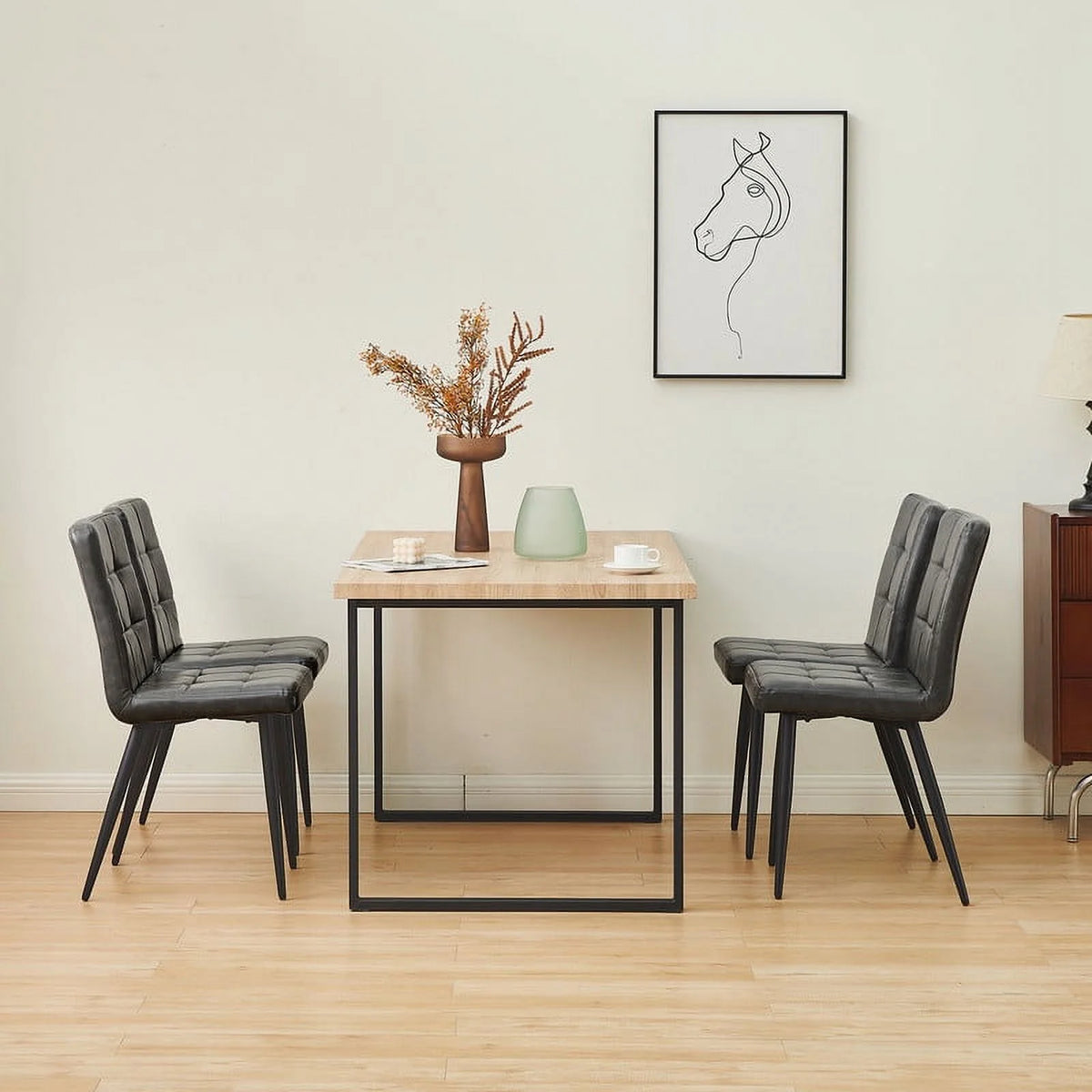 Faux Leather Upholstered Dining Chair Set of 2 Z3350