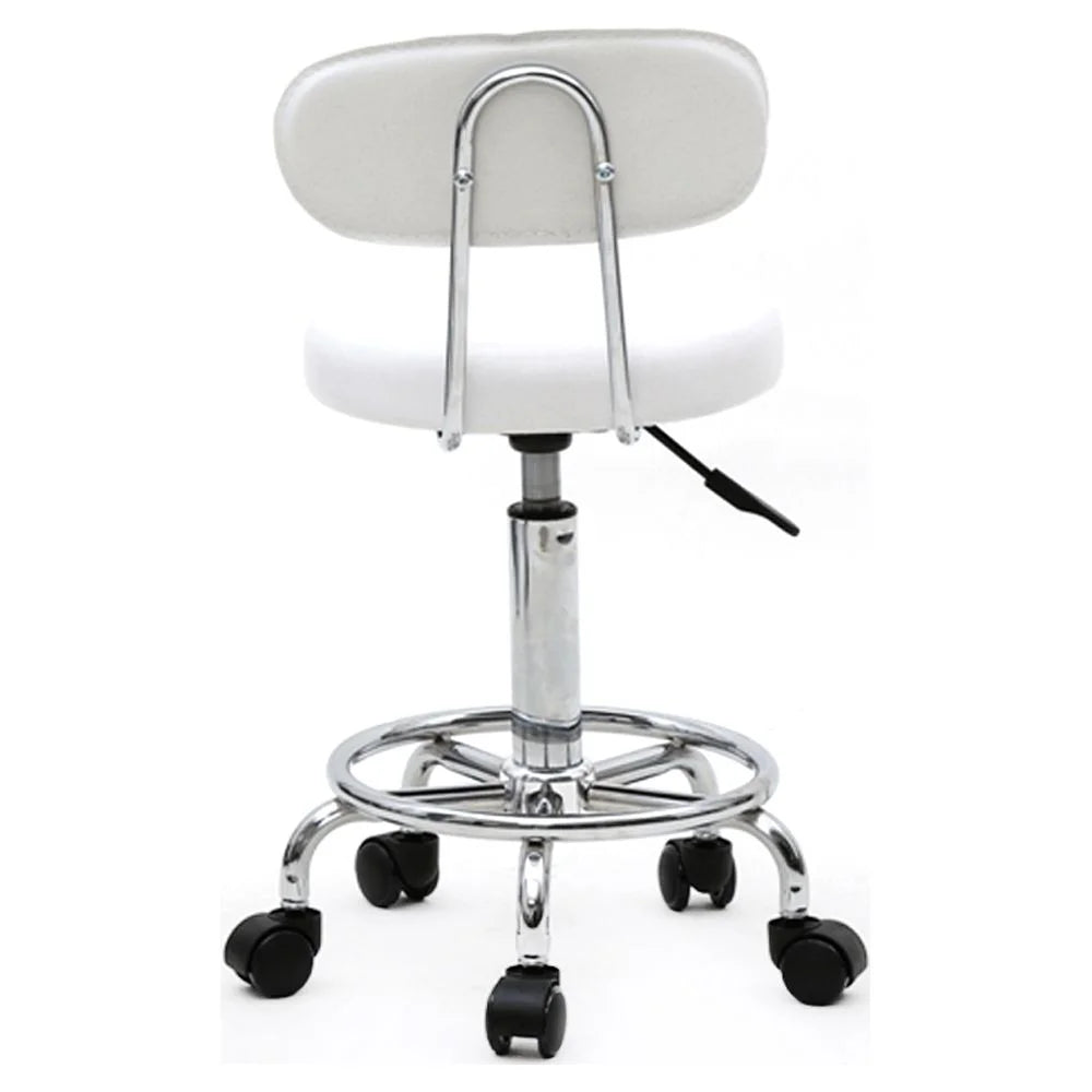 White Adjustable Drafting Chair with Foot Rest B10616