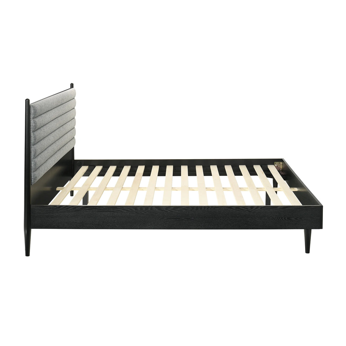 King Platform Wood Bed Frame Black I625