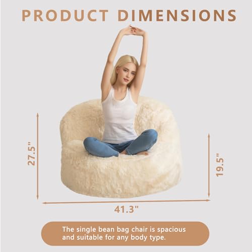 Faux Fur Giant Bean Bag Chair C236
