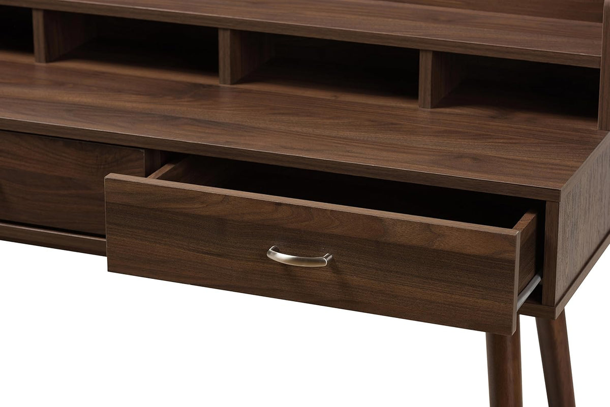 Walnut Brown 2-Drawer Desk X561887