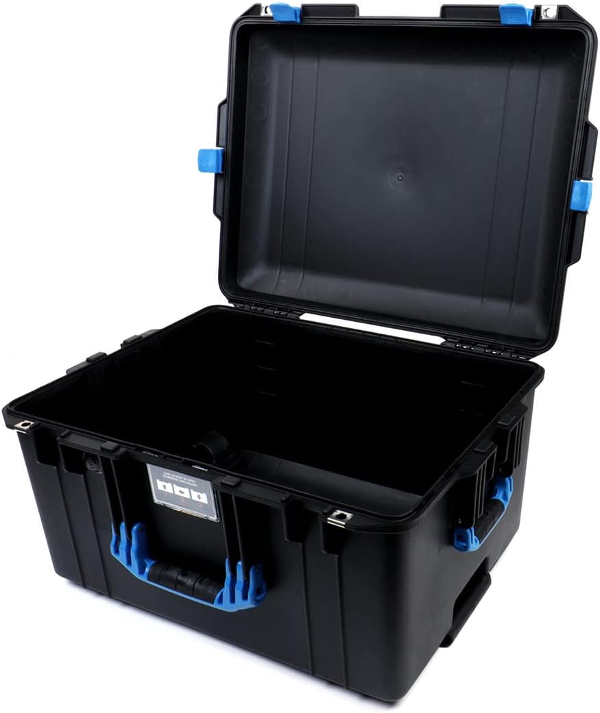 Black Air Case with Blue Handles & Latches, Wheels F82728