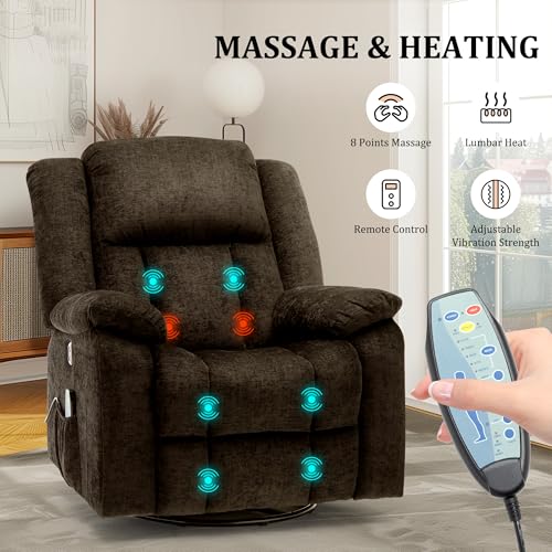 Rocker Recliner Chair with Massage and Heating R14410