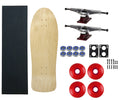 Natural 30" Skateboard Complete with Silver/Red Trucks, 58mm Red Wheels S237874