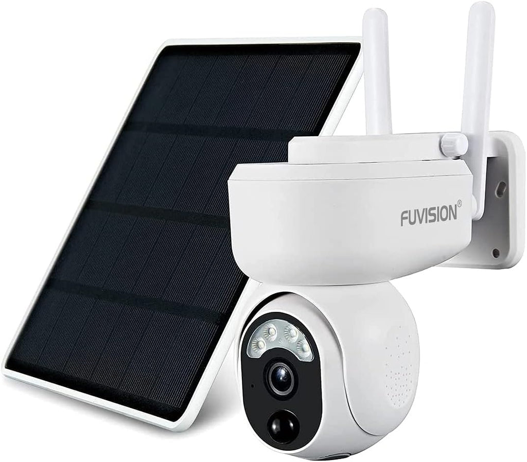 Solar Security Camera Outdoor Wireless WiFi Pan 360° View Rechargeable Battery Color Night Vision X334