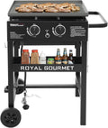 Black 2-Burner Propane Gas Griddle with 450 Sq. In. Cooking Area G9578