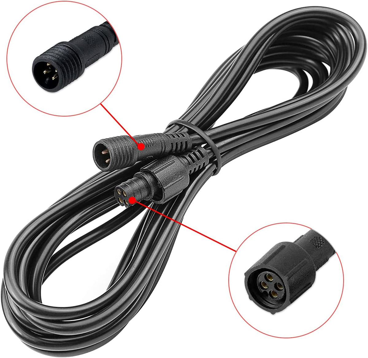 10FT 4Pin Extension Wire Cable for RGB LED Lights (4 Packs) E351485