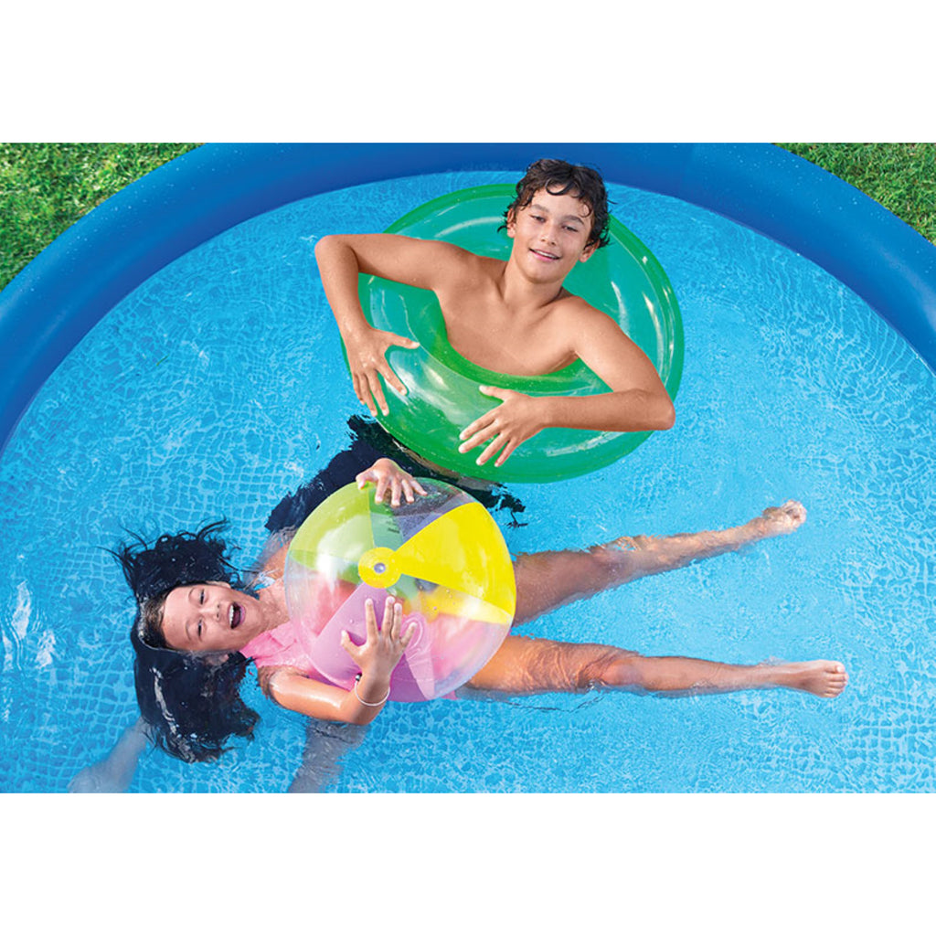 Inflatable Round Swimming Pool with Protective Cover O29456