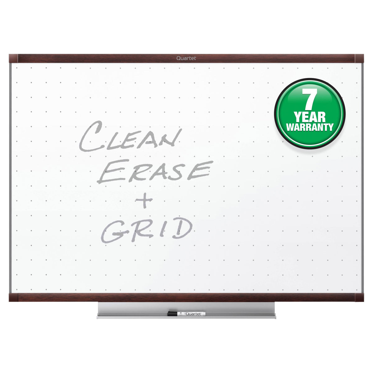 Whiteboard - wall mountable - 48 in x 35.98 in - white - mahogany frame T911482