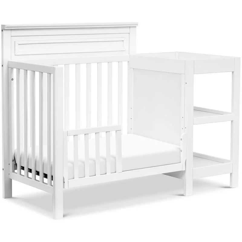 White Wood 4-in-1 Mini Crib & Changer Combo Q99712