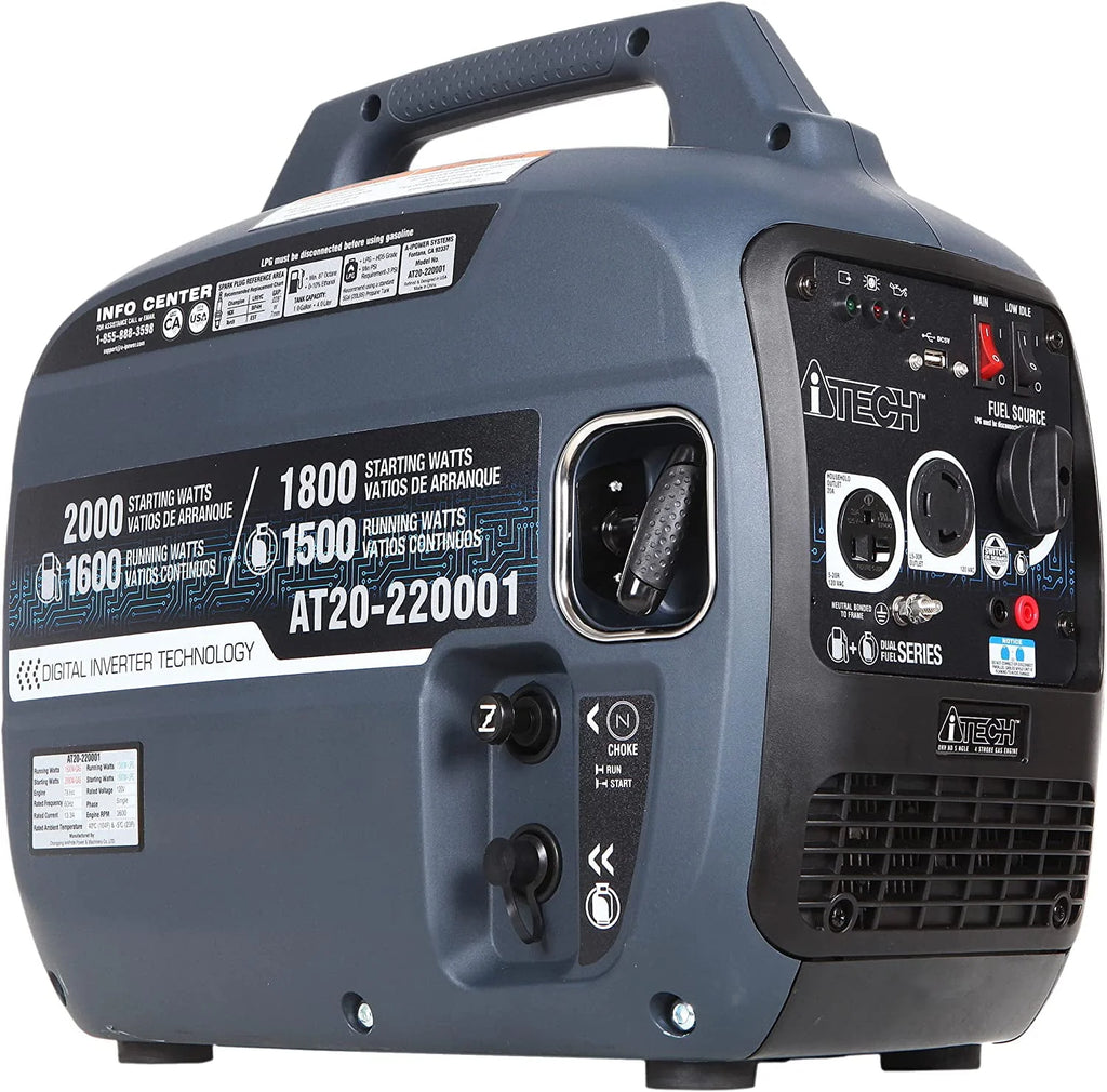 2000 Watt Dual Fuel Portable Inverter Generator F156656