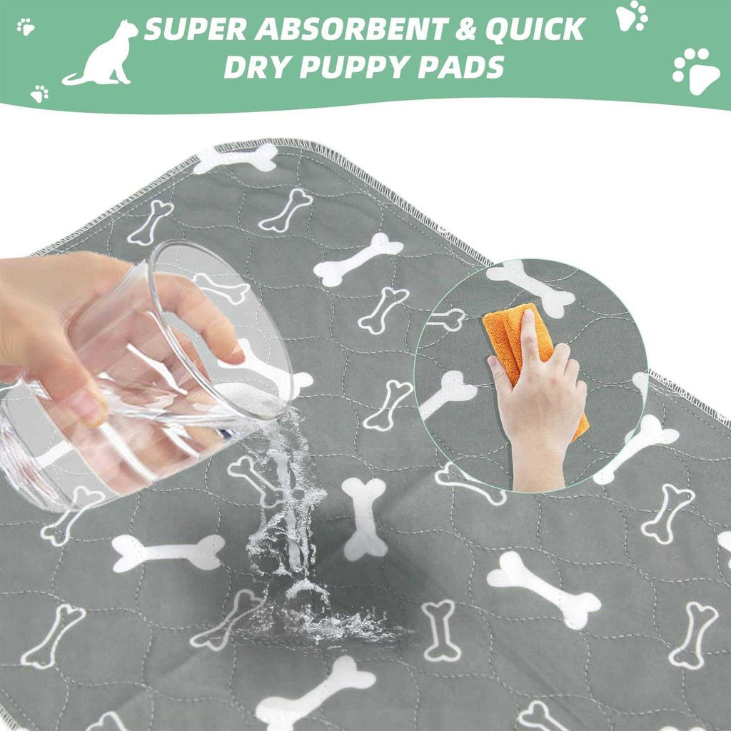Washable Dog Pee Pads 2 Pack Reusable Non-Slip Dog Mat Y8720