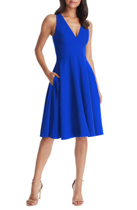Cobalt Fit & Flare Cocktail Dress W133355