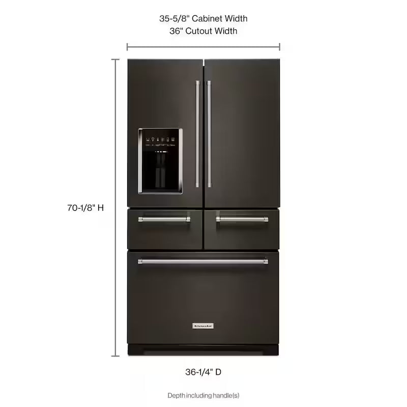 25.8 cu. ft. Black Stainless French Door Refrigerator H918597