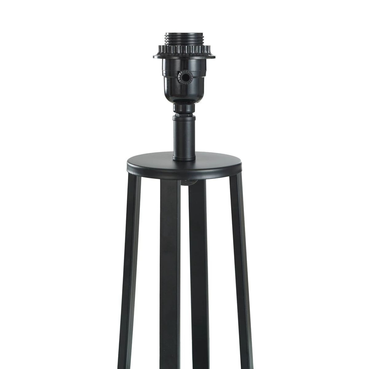 Matte Black Table Lamp with Drum Shade B1400