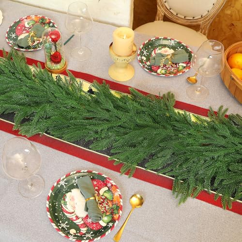 6 Ft 2 Pcs Artificial Norfolk Pine Garland Q920779