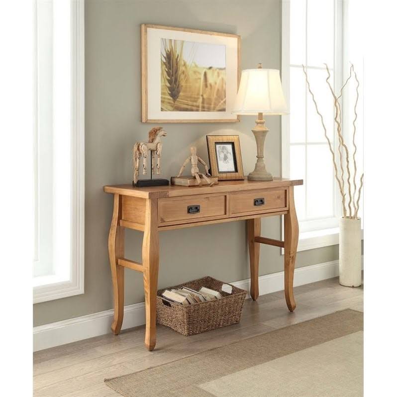 Antique Brown 2-Drawer Console Table Y924688