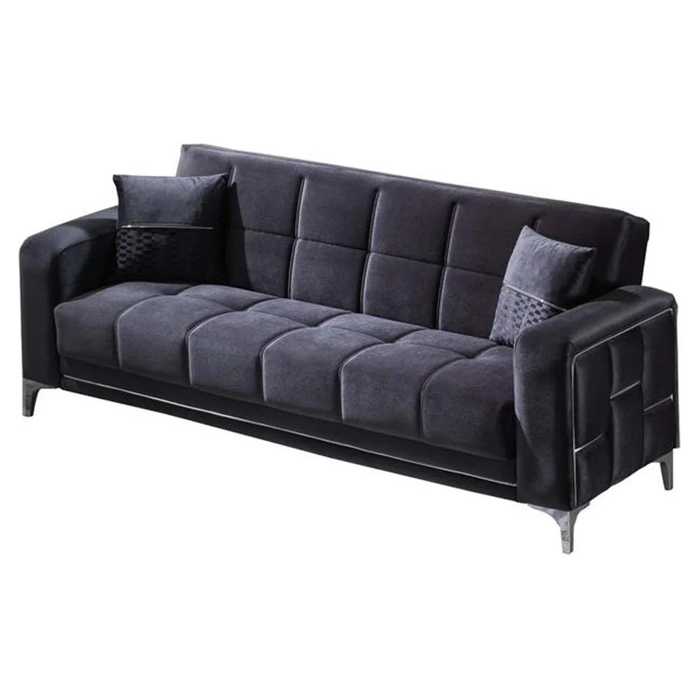 Anthracite Convertible Sleeper Loveseat W637