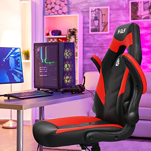 Pink Ergonomic PU Leather Computer Chair with Lumbar Support Z605