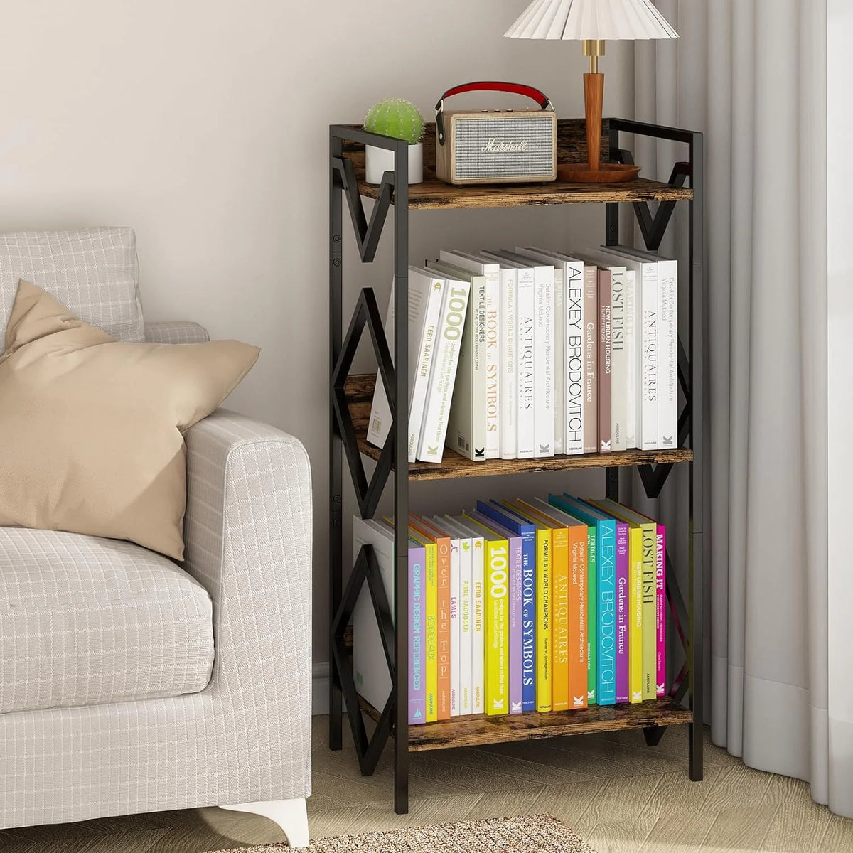 3-Tier Metal Shelf Black N703379