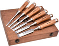 6 Pieces Wood Chisel Set with Wooden Case F971