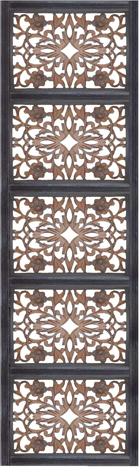 Black and Brown Rectangular Wall Panel L83873