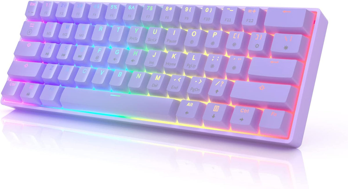 61 RGB Mechanical Gaming Keyboard with Hotswap Gateron Optical Brown Switches N865164